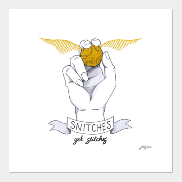 Snitches Get Stitches Harry Potter Posters and Art Prints TeePublic
